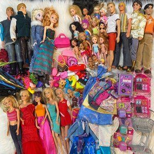 Barbie Lot 100 Piece Lot Barbie Ken Disney Kelly Baby